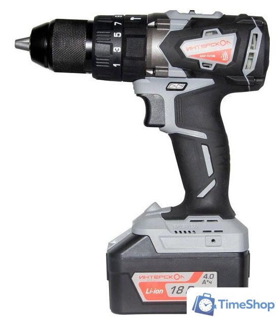 Ударная дрель-шуруповерт Интерскол ДАУ-13/18В 574.4.1.70 (с 1-им АКБ, кейс) - Изображение №2 — Интернет-магазин Time-Shop