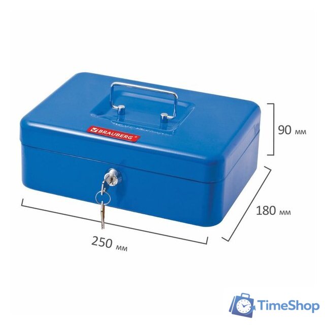 Кэшбокс BRAUBERG Safe 290335 (синий) - Изображение №6 — Интернет-магазин Time-Shop