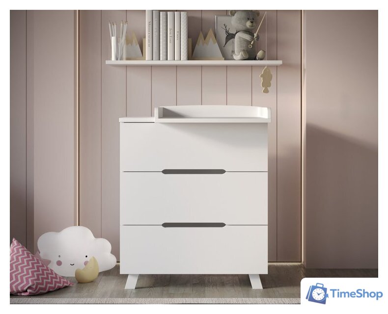 Детский комод Incanto Anniken LUX 800/3 PK-0087/0 (белый) - Изображение №4 — Интернет-магазин Time-Shop