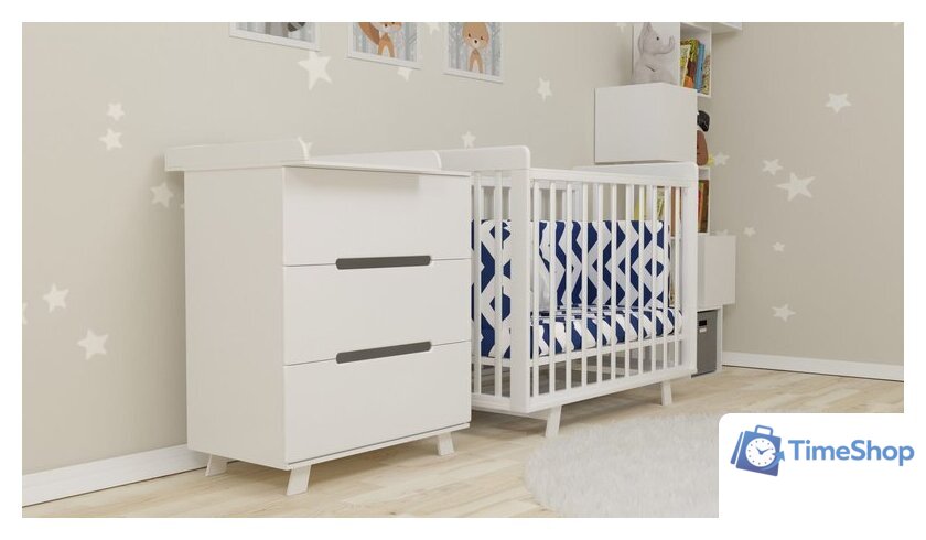 Детский комод Incanto Anniken LUX 800/3 PK-0087/0 (белый) - Изображение №9 — Интернет-магазин Time-Shop