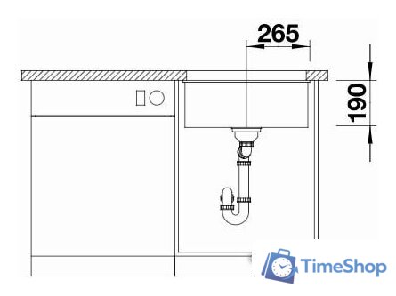 Кухонная мойка Blanco Subline 500-U 525995 (черный) - Изображение №4 — Интернет-магазин Time-Shop