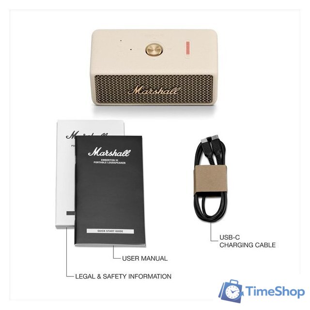 Беспроводная колонка Marshall Emberton III (бежевый) - Изображение №5 — Интернет-магазин Time-Shop