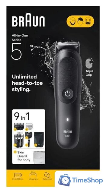 Универсальный триммер Braun AIO5540 - Изображение №11 — Интернет-магазин Time-Shop