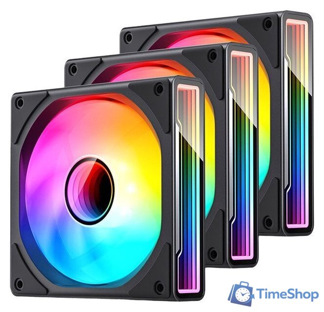 Комплект вентиляторов для корпуса Jonsbo ZK-120 (черный, 3 шт.) - Изображение №1 — Интернет-магазин Time-Shop
