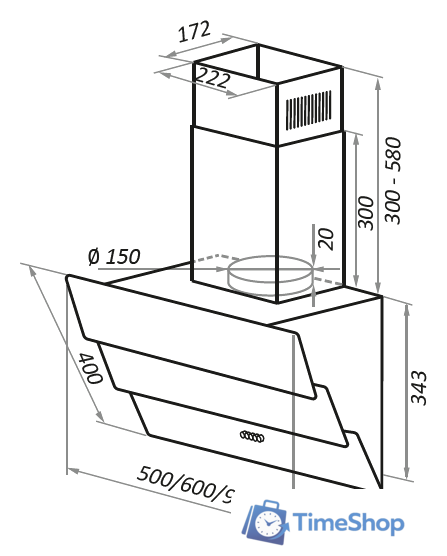 Кухонная вытяжка MAUNFELD Cascada 60 (бежевый) - Изображение №16 — Интернет-магазин Time-Shop
