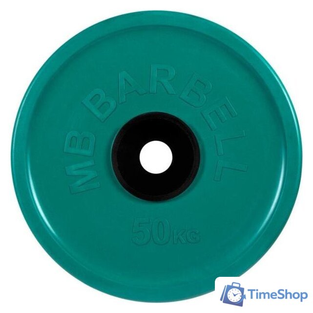 Диск MB Barbell Евро-классик 51 мм (1x50 кг, зеленый) - Изображение №1 — Интернет-магазин Time-Shop