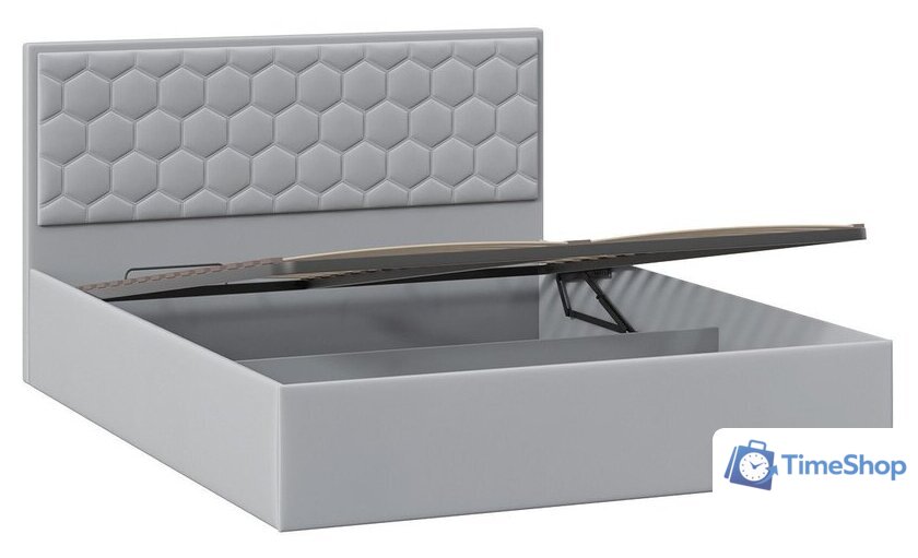 Кровать Трия Порто универсальная с ПМ и заглушиной 160x200 (велюр Confetti Silver) - Изображение №3 — Интернет-магазин Time-Shop