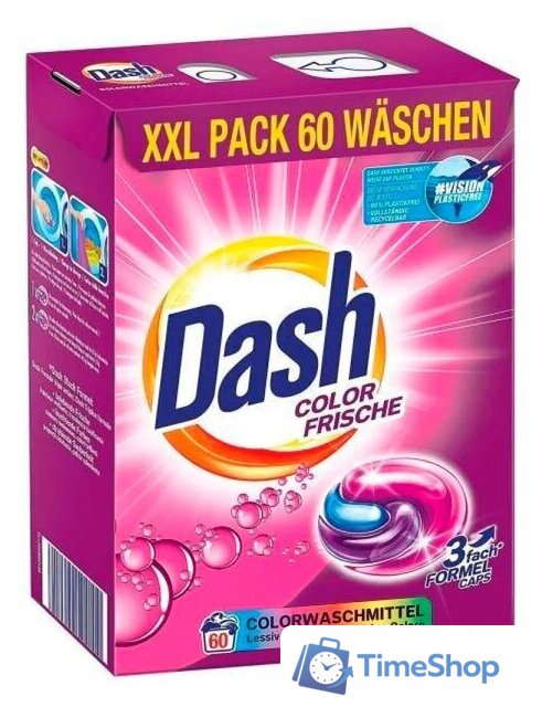 Капсулы для стирки DASH Color Frische (60 шт) - Изображение №1 — Интернет-магазин Time-Shop