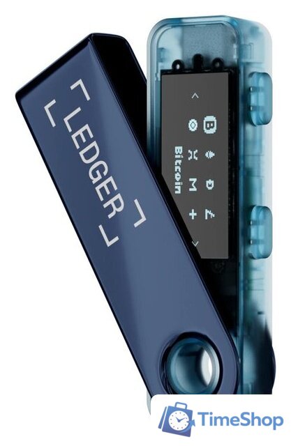 Аппаратный криптокошелек Ledger Nano S Plus (синий/темно-синий) - Изображение №1 — Интернет-магазин Time-Shop