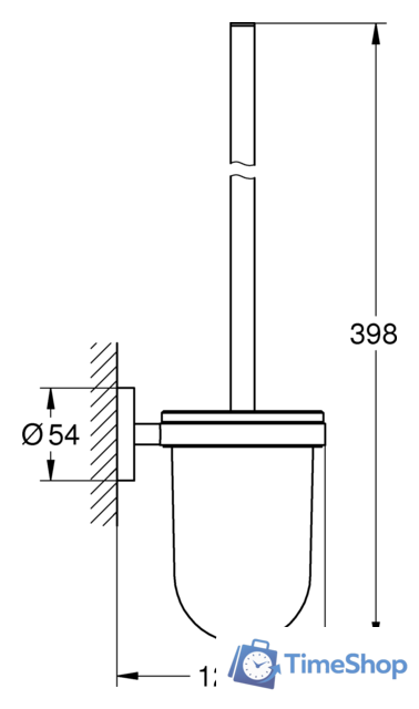 Ершик для унитаза Grohe Essentials 40374A01 (темный графит/матовое стекло) - Изображение №2 — Интернет-магазин Time-Shop
