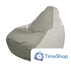 Кресло-мешок Flagman Груша Супер Мега 4XL Г5.1-334 (серый/белый) - Изображение №1 — Интернет-магазин Time-Shop