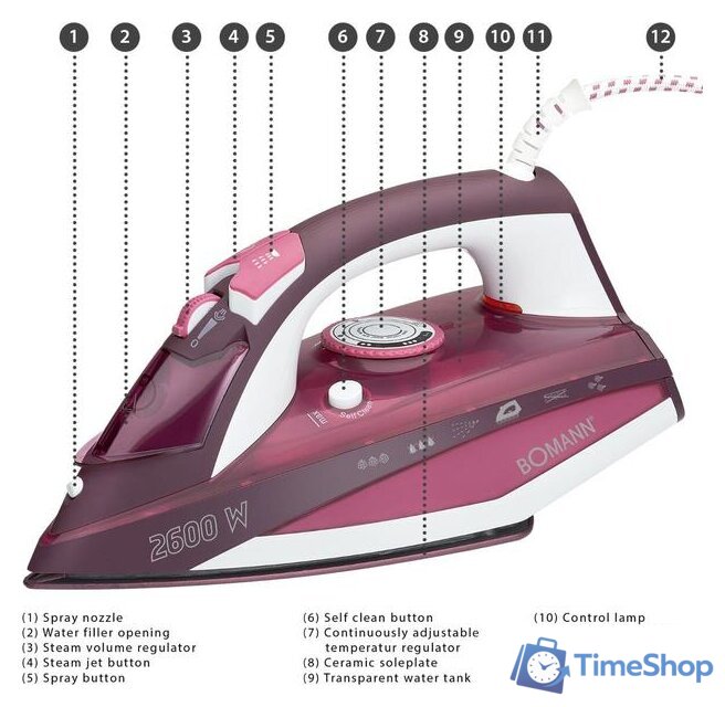 Утюг Bomann DB 6005 CB - Изображение №5 — Интернет-магазин Time-Shop