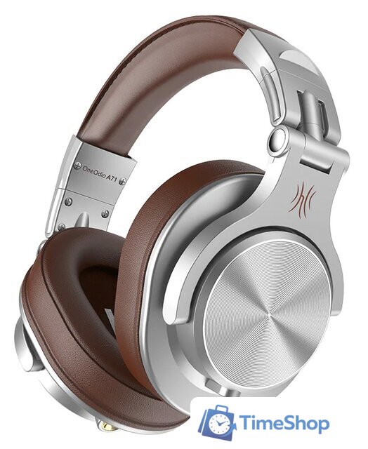 Наушники OneOdio A71 (серебристый/коричневый) - Изображение №1 — Интернет-магазин Time-Shop