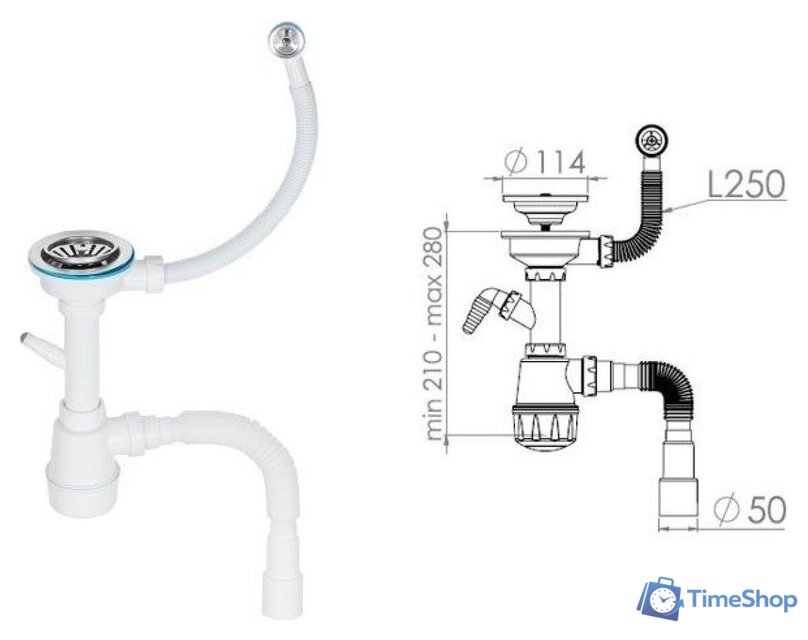 Кухонная мойка AV Engineering Best AV650500BGRA (серый) - Изображение №5 — Интернет-магазин Time-Shop