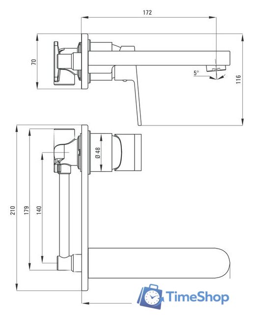 Смеситель Deante Alpinia Gold BGA_Z55L - Изображение №2 — Интернет-магазин Time-Shop