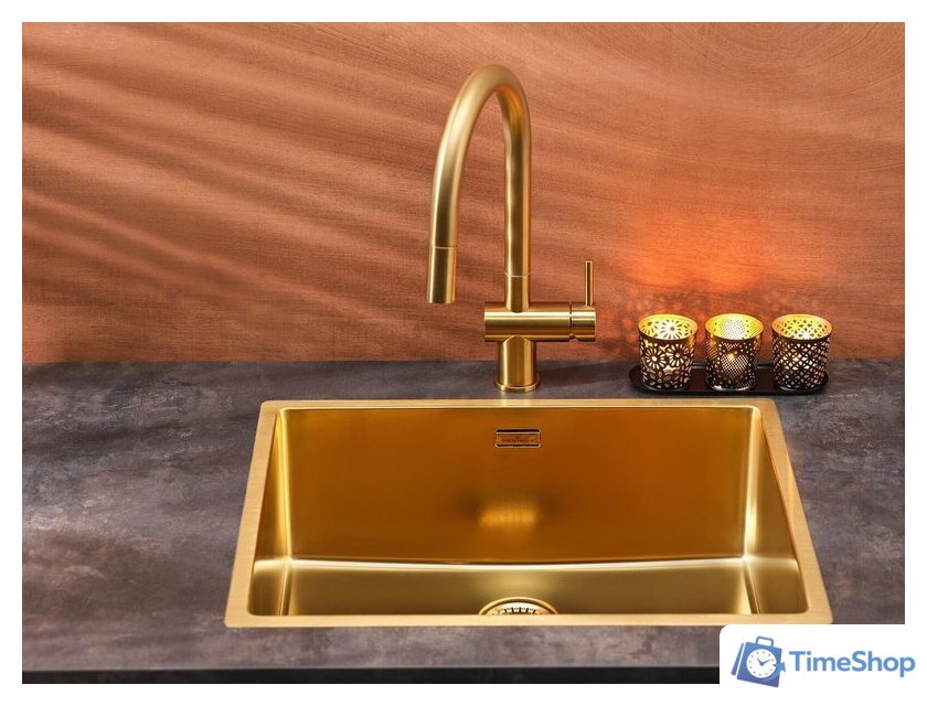 Кухонная мойка Reginox New York 50x40 (L) OKG Comfort Gold Flax R35160 - Изображение №7 — Интернет-магазин Time-Shop