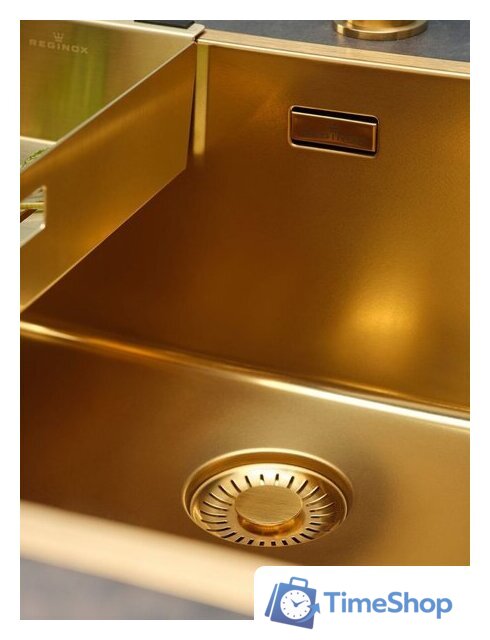 Кухонная мойка Reginox New York 50x40 (L) OKG Comfort Gold Flax R35160 - Изображение №2 — Интернет-магазин Time-Shop