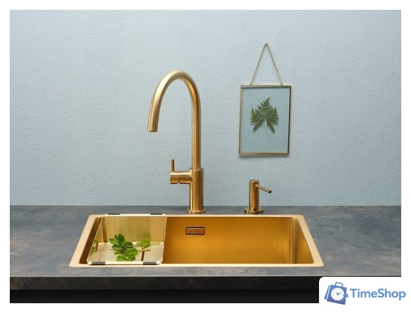 Кухонная мойка Reginox New York 50x40 (L) OKG Comfort Gold Flax R35160 - Изображение №3 — Интернет-магазин Time-Shop