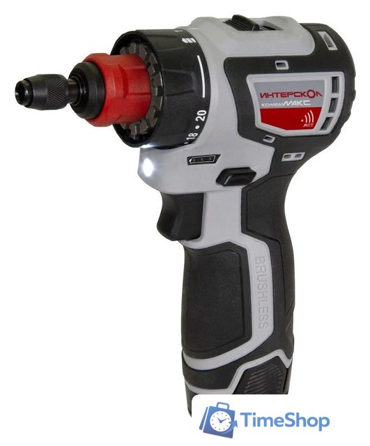 Дрель-шуруповерт Интерскол КомбиМАКС ДА-10/12В 36 687.2.2.78 (с 2-мя АКБ, сумка, набор патронов) - Изображение №5 — Интернет-магазин Time-Shop