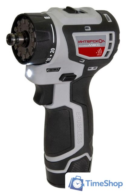 Дрель-шуруповерт Интерскол КомбиМАКС ДА-10/12В 36 687.2.2.78 (с 2-мя АКБ, сумка, набор патронов) - Изображение №6 — Интернет-магазин Time-Shop