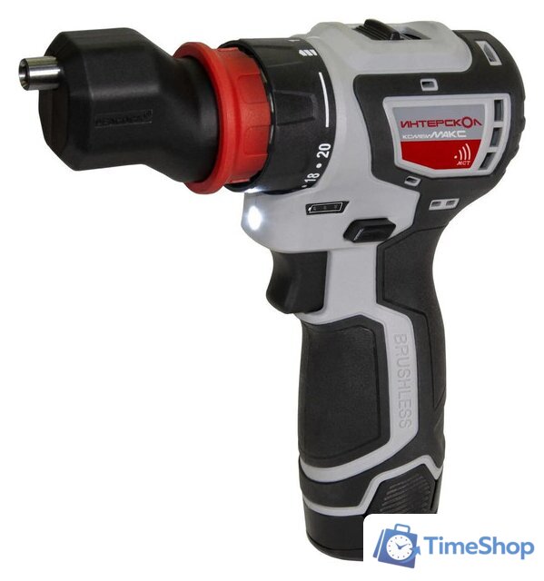 Дрель-шуруповерт Интерскол КомбиМАКС ДА-10/12В 36 687.2.2.78 (с 2-мя АКБ, сумка, набор патронов) - Изображение №3 — Интернет-магазин Time-Shop