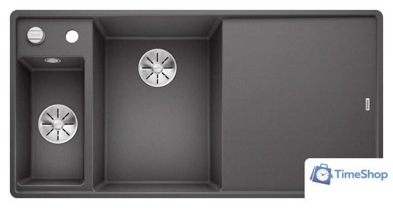 Кухонная мойка Blanco Axia III 6 S-F (разделочная доска из стекла,темная скала) 524670 - Изображение №1 — Интернет-магазин Time-Shop