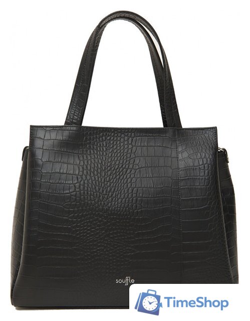 Женская сумка Souffle 322 3225001 (черный кайман эластичный) - Изображение №1 — Интернет-магазин Time-Shop