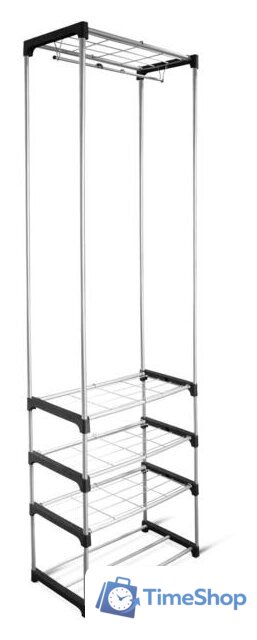 Стойка для одежды Sheffilton SHT-WR12 920124 (черный/хром лак) - Изображение №2 — Интернет-магазин Time-Shop