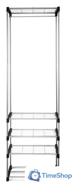 Стойка для одежды Sheffilton SHT-WR12 920124 (черный/хром лак) - Изображение №3 — Интернет-магазин Time-Shop