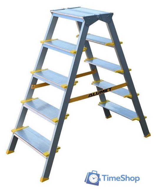 Лестница-стремянка Алюмет ASD 5205 (2х5 ступеней) - Изображение №1 — Интернет-магазин Time-Shop