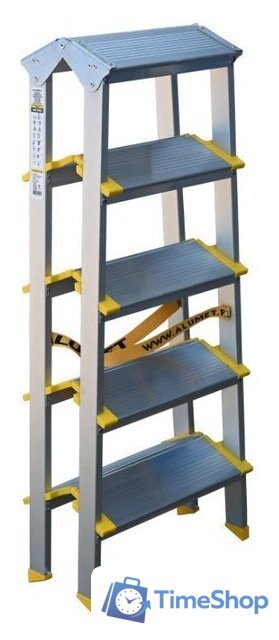 Лестница-стремянка Алюмет ASD 5205 (2х5 ступеней) - Изображение №3 — Интернет-магазин Time-Shop