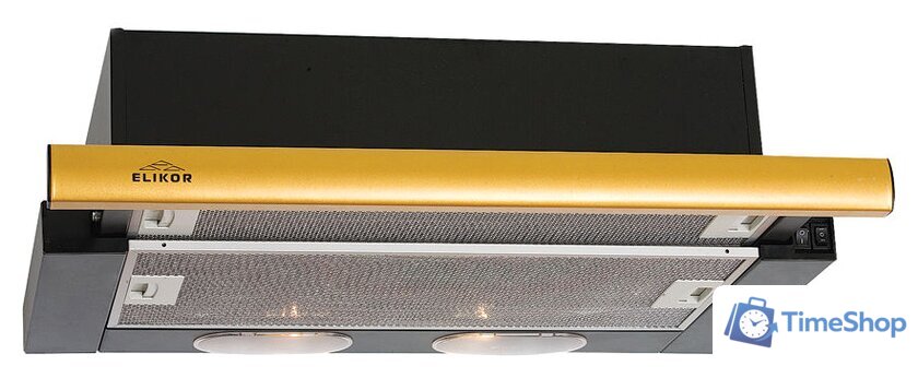 Кухонная вытяжка Elikor Интегра 60П-400-В2Л (черный/латунь) - Изображение №1 — Интернет-магазин Time-Shop