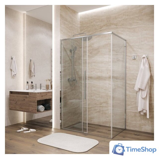 Душевая стенка Grossman Galaxy 90x195 200.K33.01.90.10.00 (хром/стекло прозрачное) - Изображение №7 — Интернет-магазин Time-Shop