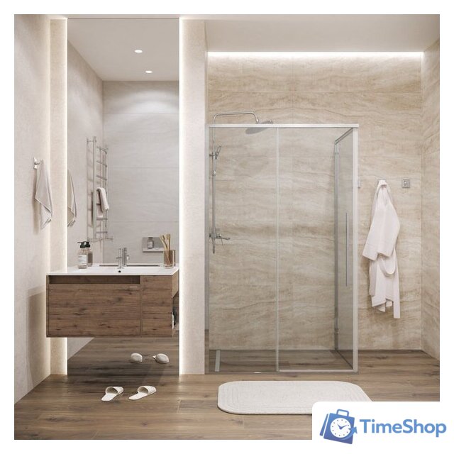 Душевая стенка Grossman Galaxy 90x195 200.K33.01.90.10.00 (хром/стекло прозрачное) - Изображение №8 — Интернет-магазин Time-Shop