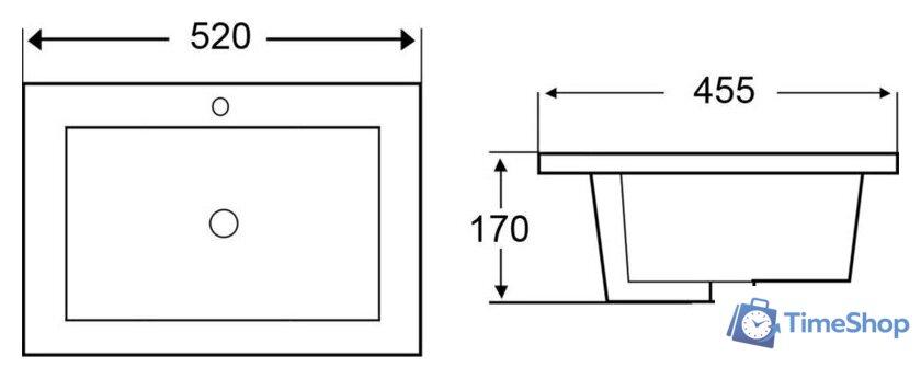 Умывальник Roxen Rumi 570250 - Изображение №2 — Интернет-магазин Time-Shop