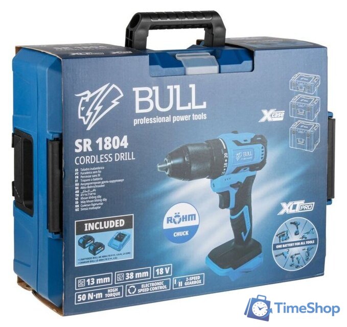 Дрель-шуруповерт Bull SR 1804 2329056 (с 2-мя АКБ, кейс) - Изображение №13 — Интернет-магазин Time-Shop