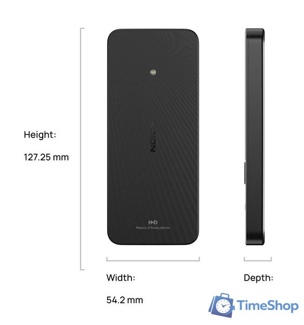 Кнопочный телефон Nokia 215 4G (2024) Dual SIM TA-1613 (черный) - Изображение №2 — Интернет-магазин Time-Shop