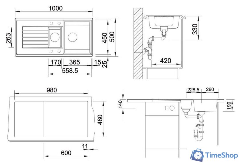 Кухонная мойка Blanco 6 S 527389 - Изображение №2 — Интернет-магазин Time-Shop