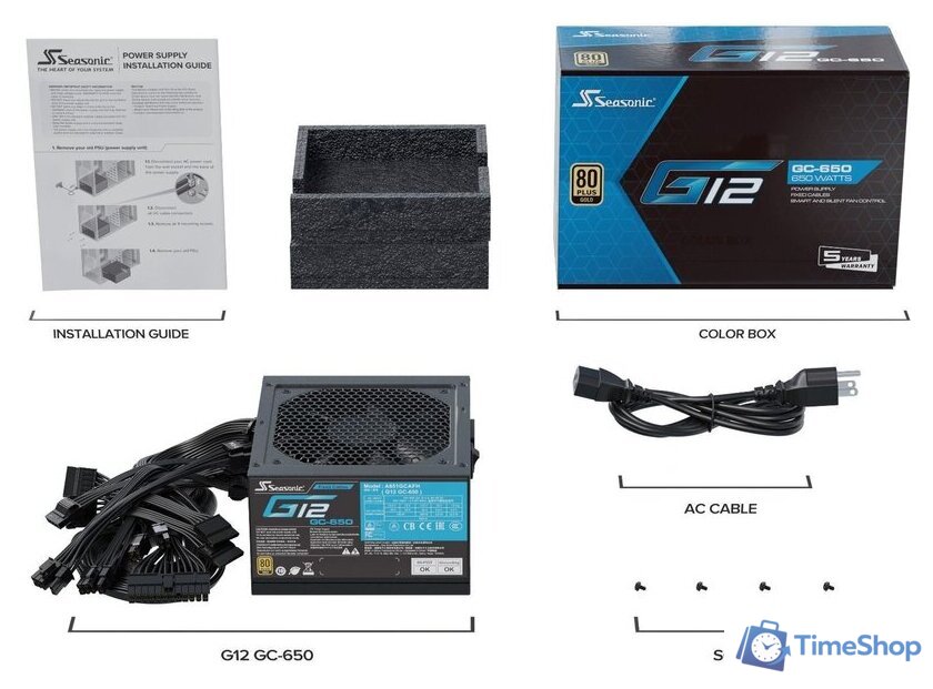 Блок питания Seasonic G12 GC-650 - Изображение №5 — Интернет-магазин Time-Shop