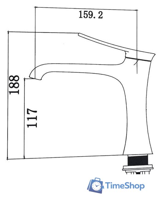 Смеситель Kern 1077 (черный) - Изображение №2 — Интернет-магазин Time-Shop