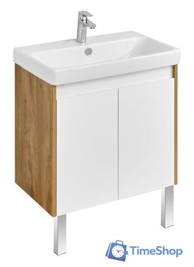  Акватон Тумба с умывальником Сканди Doors 70 1A2789K0SDZ90 (белый/дуб рустикальный) - Изображение №3 — Интернет-магазин Time-Shop