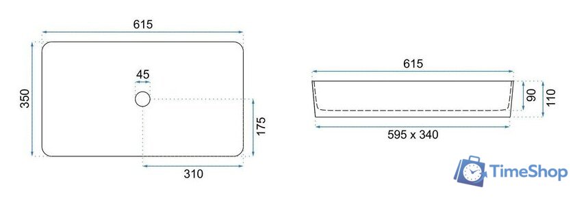 Умывальник Rea Denis Shiny Marmo - Изображение №2 — Интернет-магазин Time-Shop