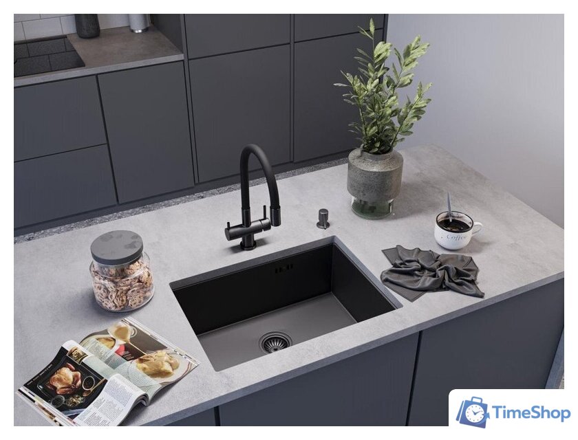 Кухонная мойка Emar EMB-123 PVD Nano Dark - Изображение №2 — Интернет-магазин Time-Shop
