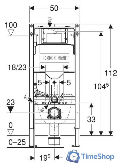 Инсталляция для унитаза Geberit Duofix Sigma 111.320.00.6 - Изображение №3 — Интернет-магазин Time-Shop