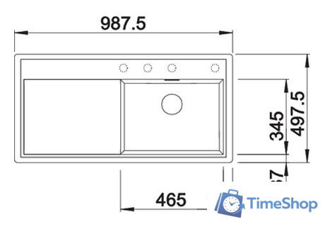 Кухонная мойка Blanco Zenar XL 6 S-F (кофе, левая, с клапаном-автоматом) - Изображение №4 — Интернет-магазин Time-Shop
