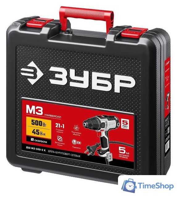 Дрель-шуруповерт Зубр ДШ-М3-500-2 К - Изображение №8 — Интернет-магазин Time-Shop