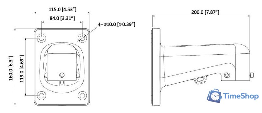 Крепление для камер видеонаблюдения Dahua DH-PFB305W - Изображение №7 — Интернет-магазин Time-Shop