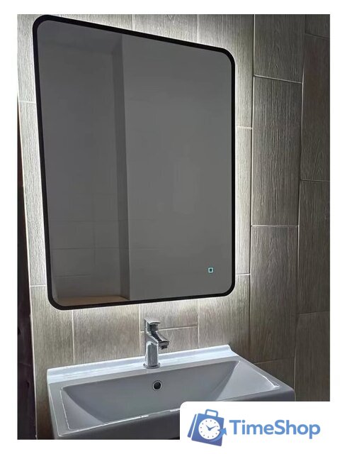 Зеркало с подсветкой  EMZE 60x80 LED.UV.SMART.60.80.CHE.4K (черный с УФ-окантовкой и подсветкой) - Изображение №12 — Интернет-магазин Time-Shop
