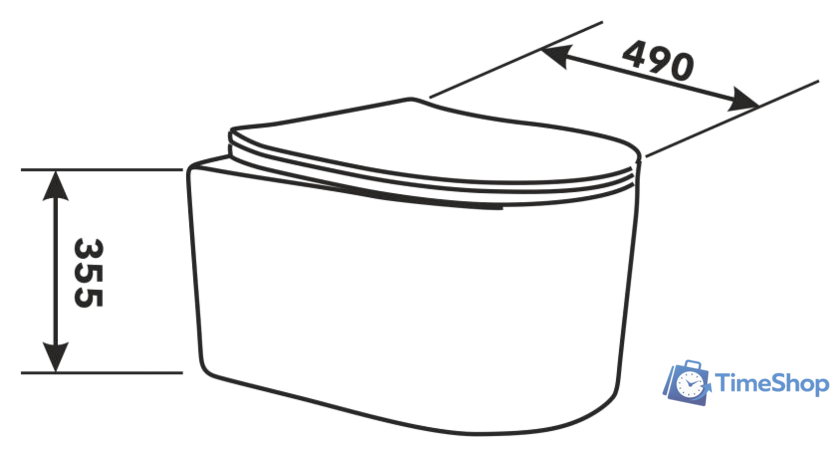 Унитаз подвесной AV Engineering Art AVWHR204 (белый) - Изображение №4 — Интернет-магазин Time-Shop