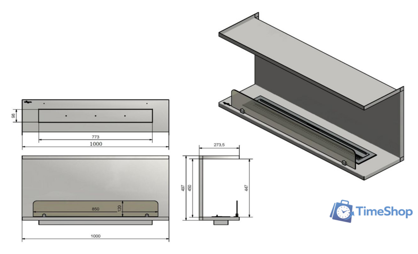 Биокамин Infire Inside C1000 Vers2 - Изображение №4 — Интернет-магазин Time-Shop